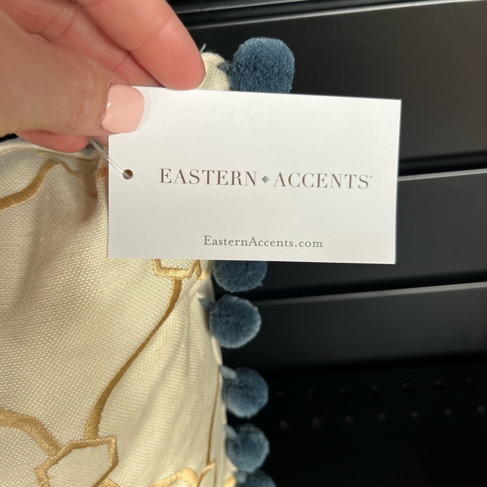 Eastern Accents Theodore Honey Bolster Pillow-New - Picture 8 of 12